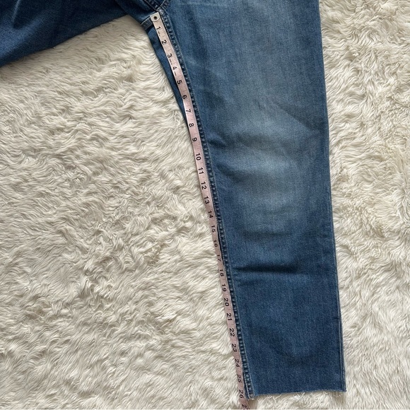 Everlane Jeans The Cheeky Jean High Rise Ankle Raw Hems Blue 30 Crop NWT New - Picture 12 of 12